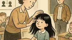 Witz: Lehrerin über Gene, Vater hat Glatze